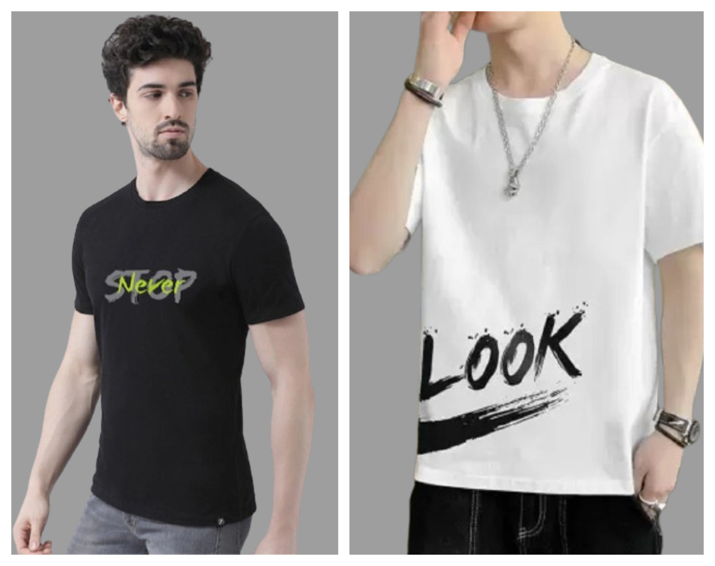 Attitude Combo Printed Half Sleeves T-shirts