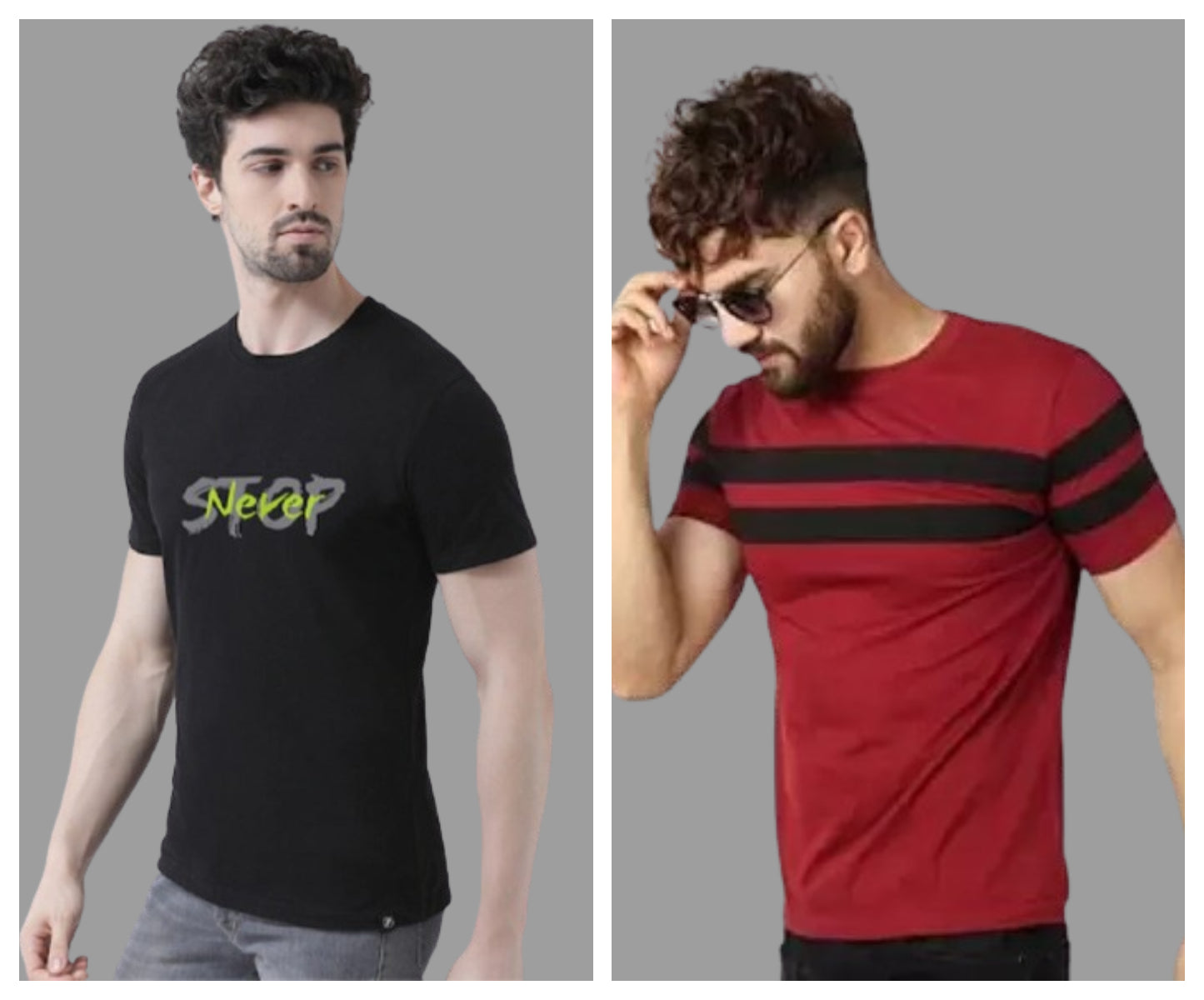 Attitude Combo Printed Half Sleeves T-shirts
