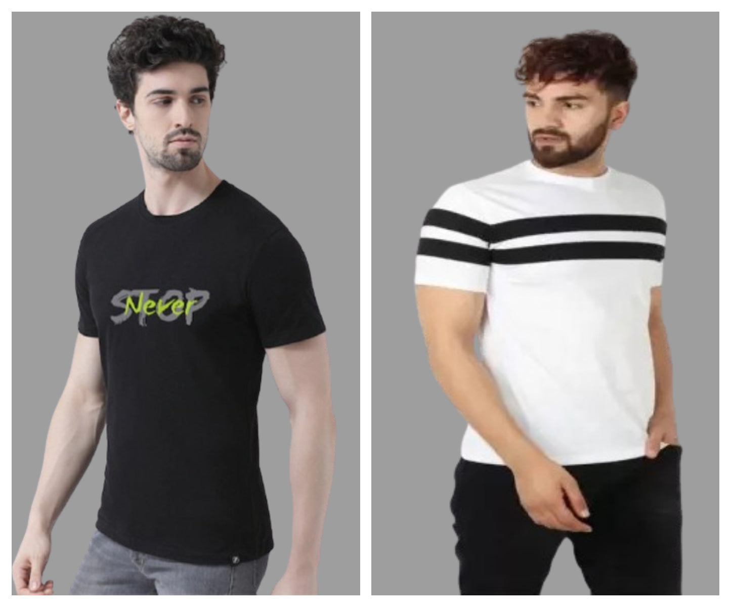 Attitude Combo Printed Half Sleeves T-shirts