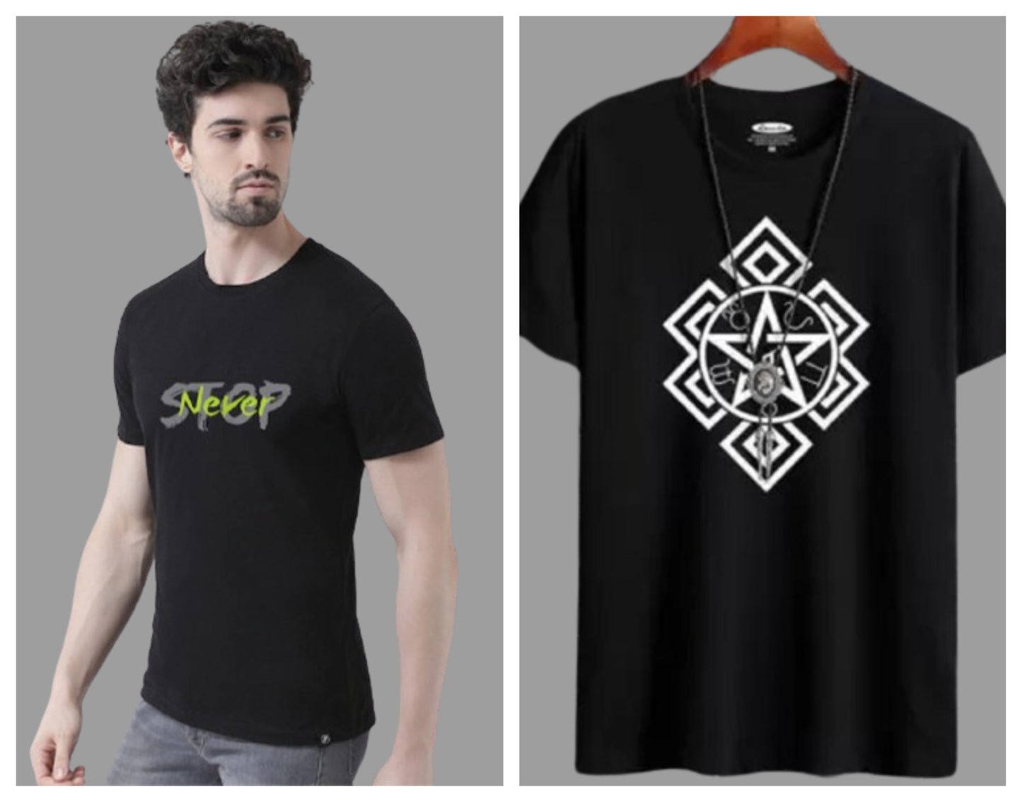 Attitude Combo Printed Half Sleeves T-shirts