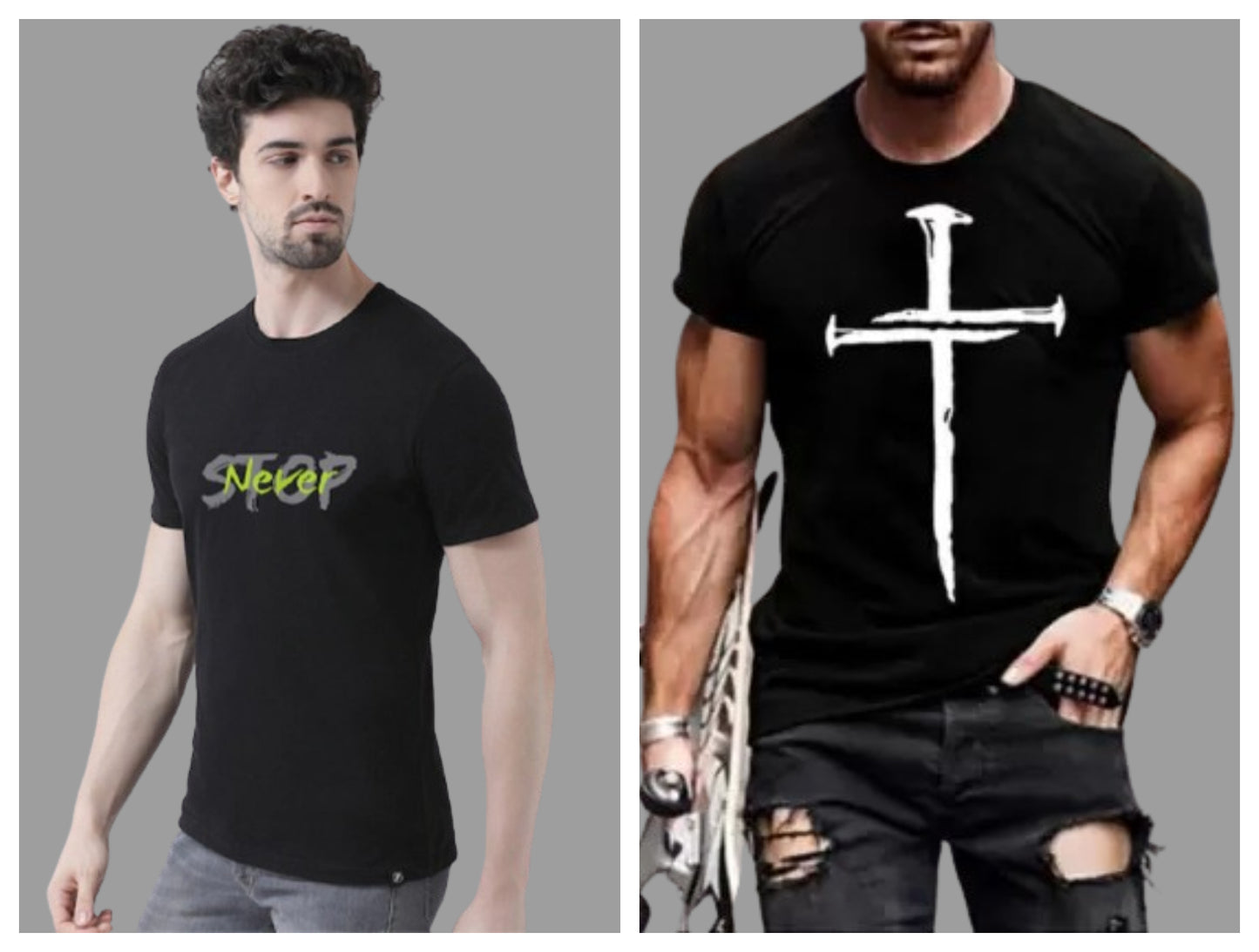 Attitude Combo Printed Half Sleeves T-shirts