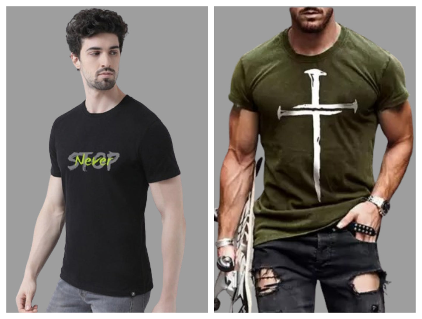Attitude Combo Printed Half Sleeves T-shirts