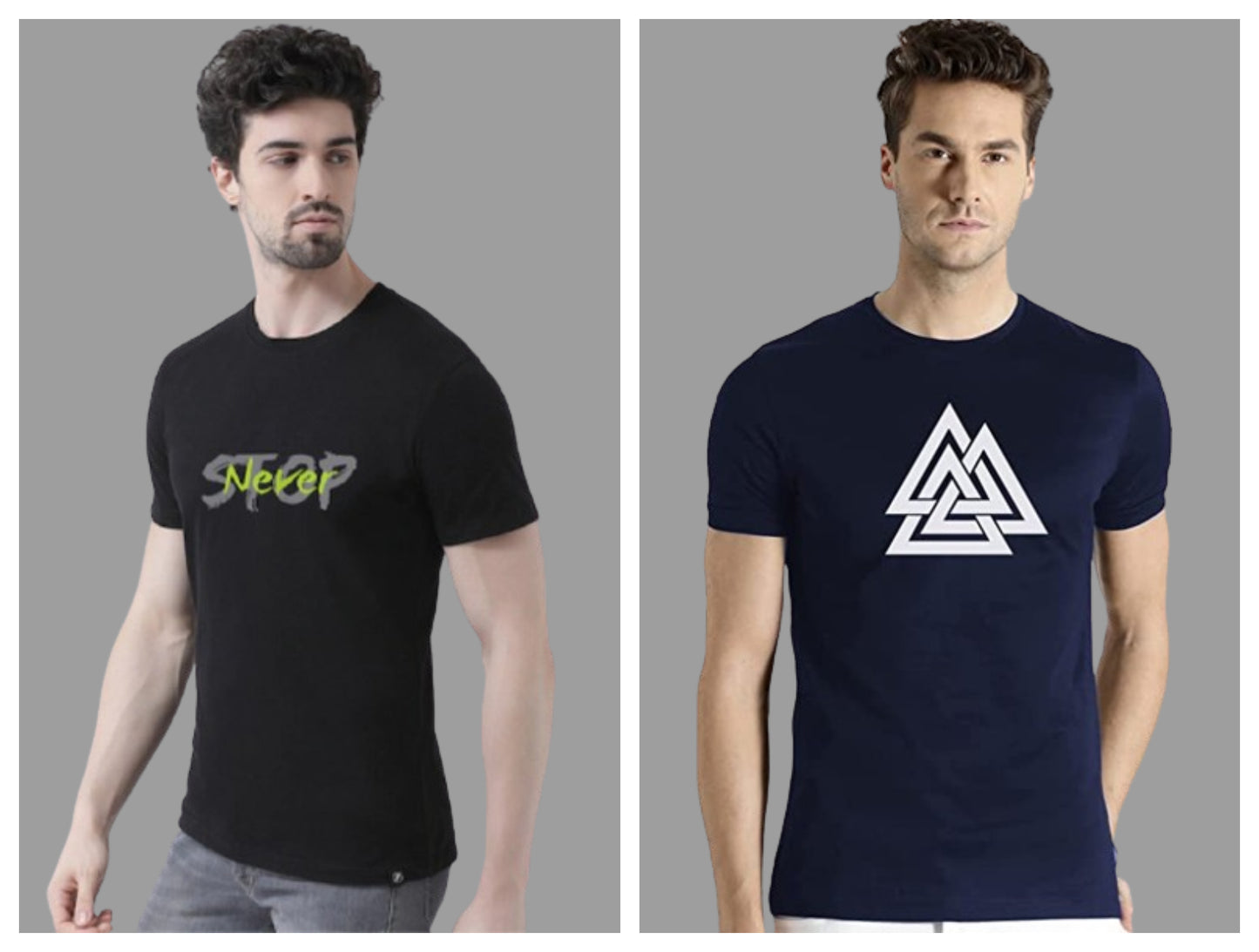 Attitude Combo Printed Half Sleeves T-shirts