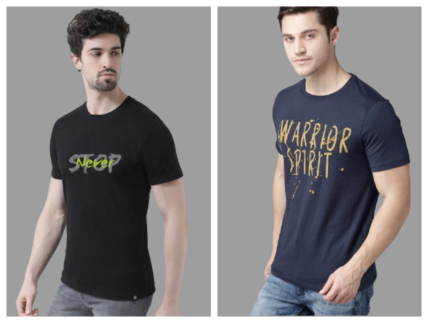 Attitude Combo Printed Half Sleeves T-shirts