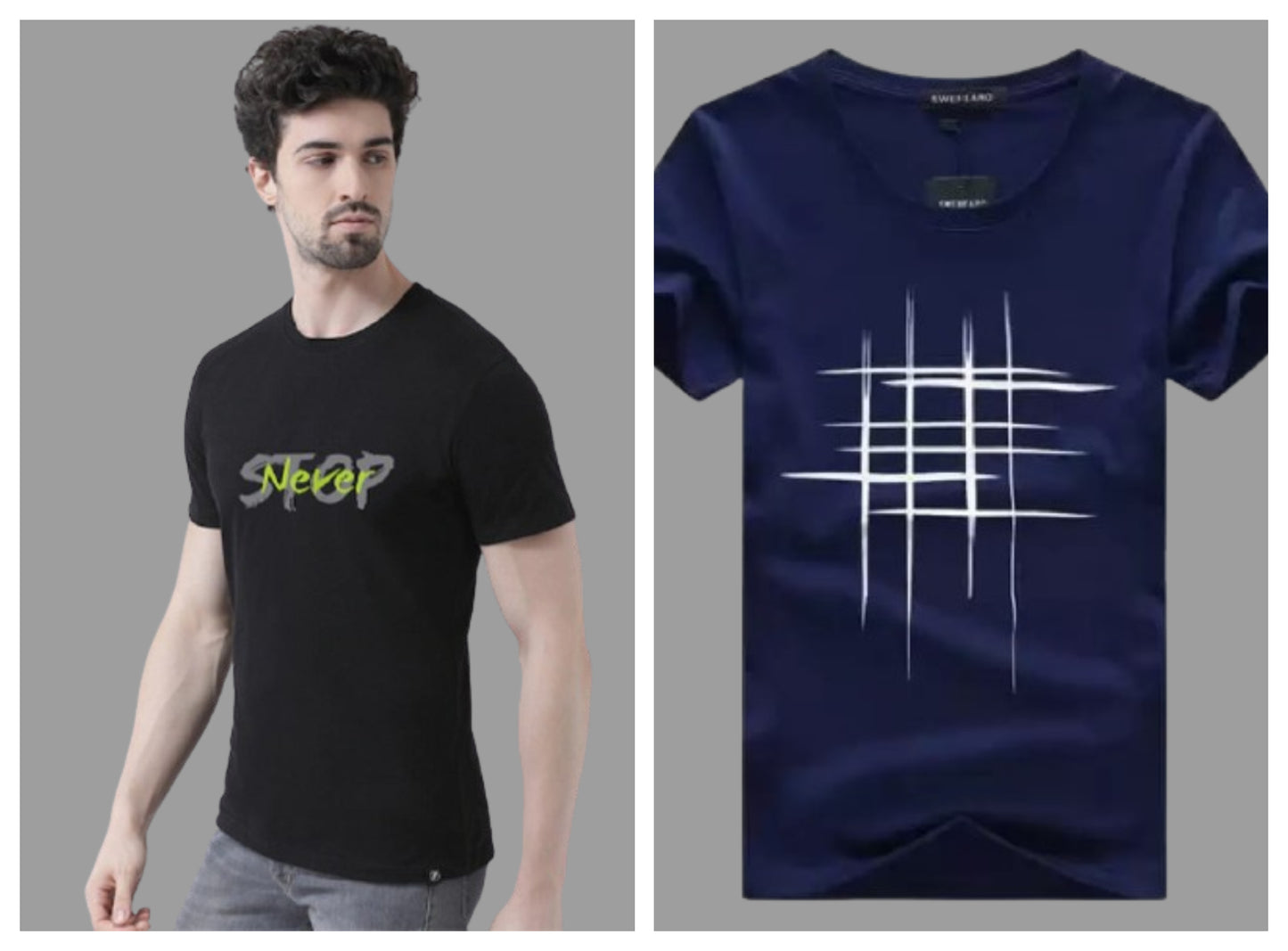 Attitude Combo Printed Half Sleeves T-shirts