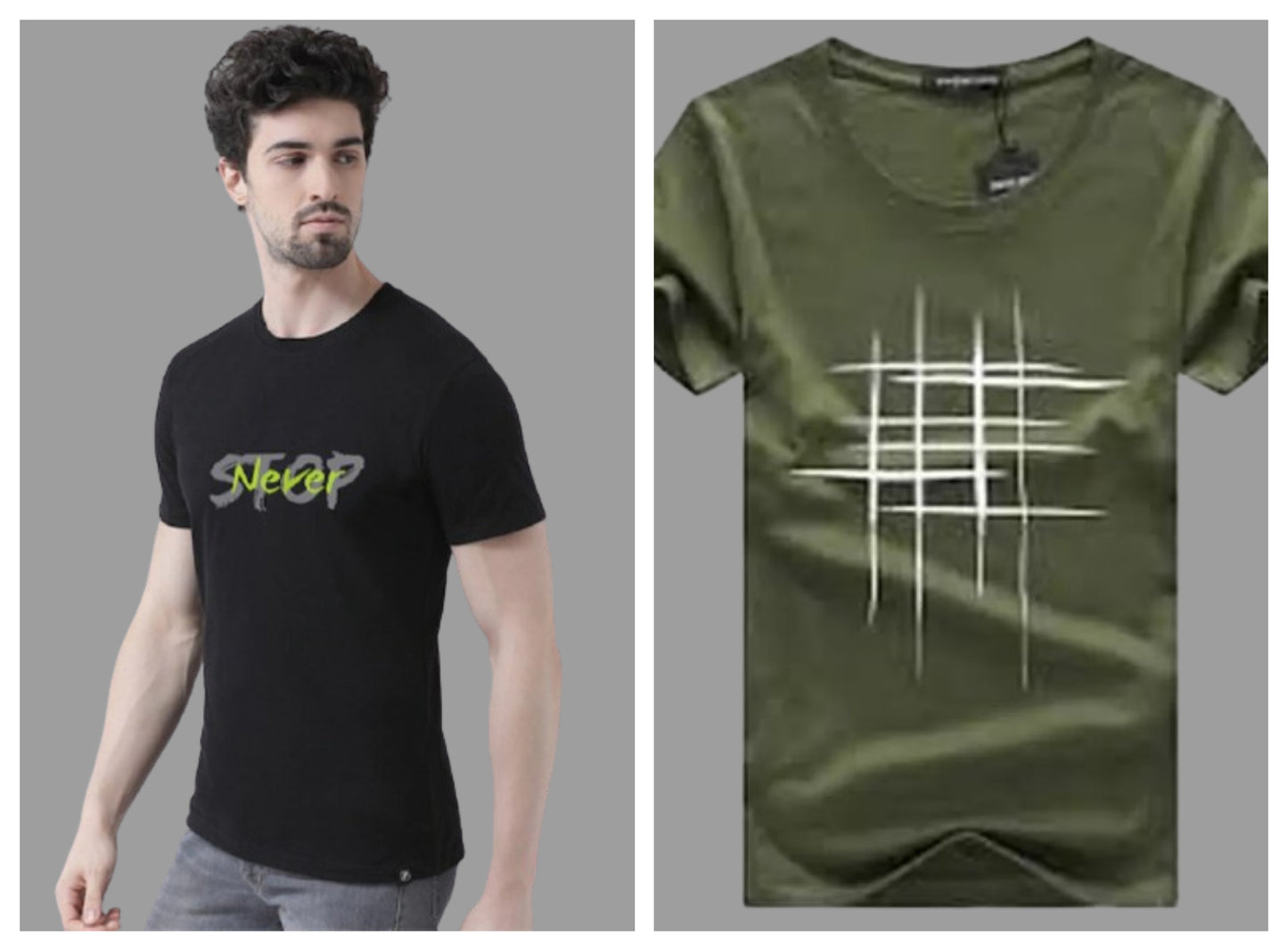 Attitude Combo Printed Half Sleeves T-shirts