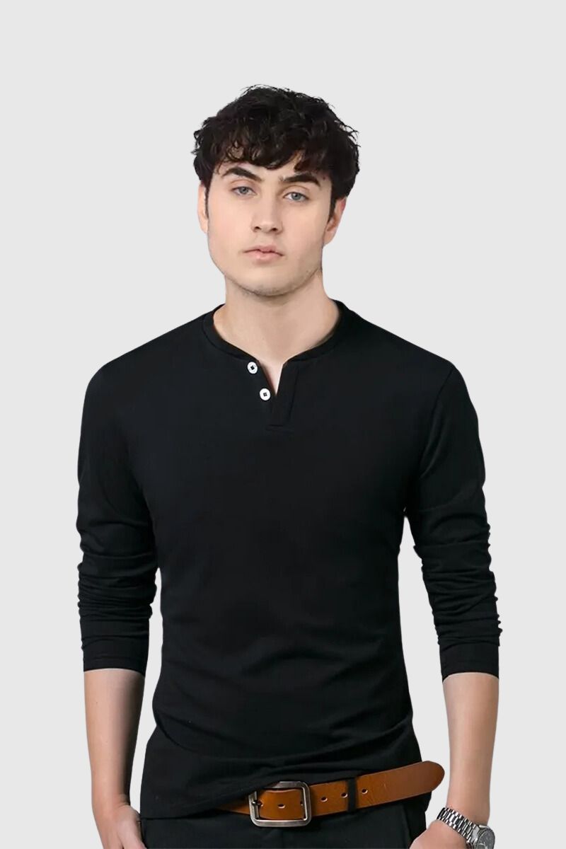 Attitude Henley Full Sleeves T-Shirt