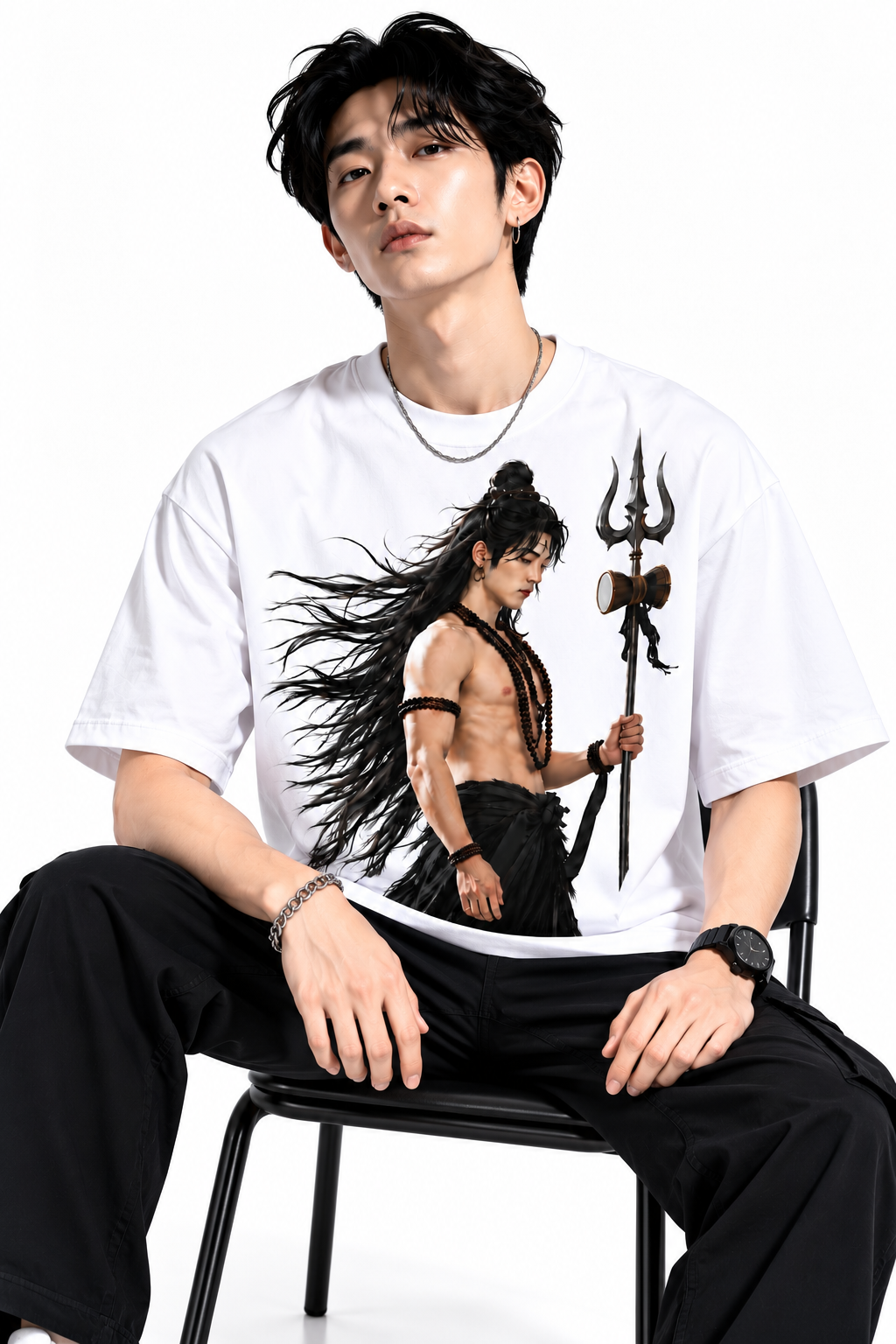 Attitude T-Shirts for Men | Mahadev Printed t shirt | Oversized 100% Pure Cotton T Shirt