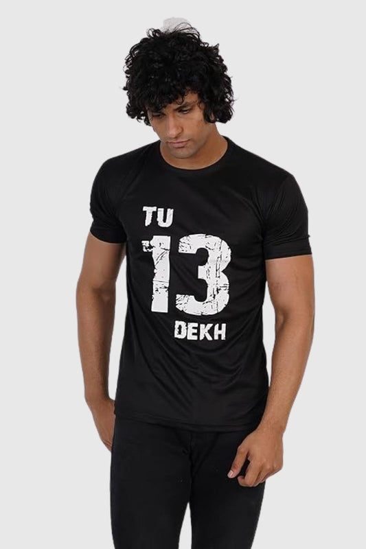 Attitude "Tu Tera Dekh" Printed Half Sleeves T-Shirt