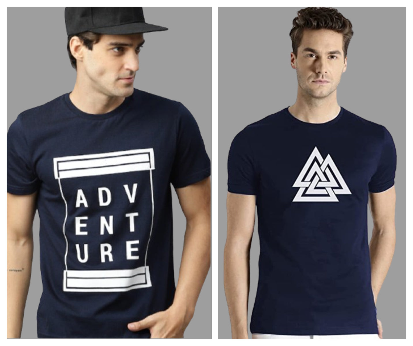 Attitude Combo Tryngl Printed Half Sleeves T-shirts