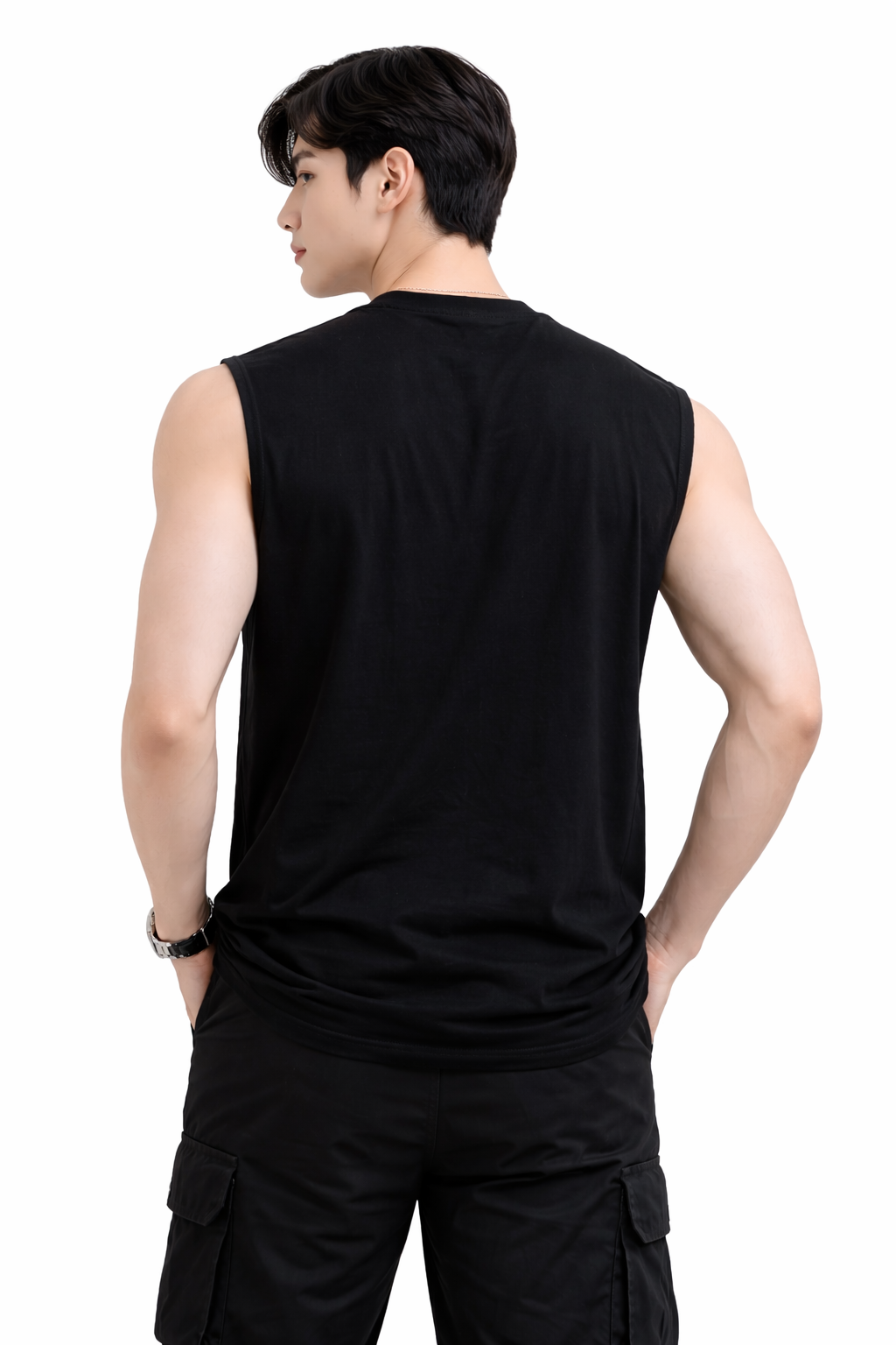 ATTITUDE START OF FASHION Armor Ink Cut-Off Sleeveless Tee