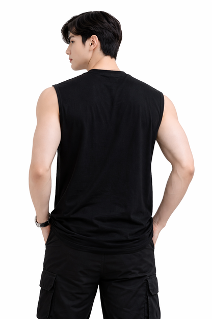 ATTITUDE START OF FASHION Armor Ink Cut-Off Sleeveless Tee