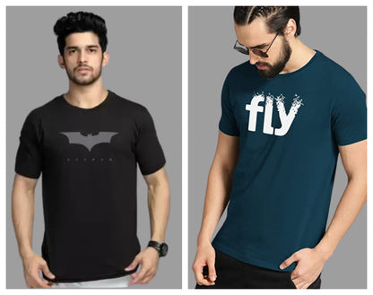 Attitude Combo Printed Half Sleeves T-shirts