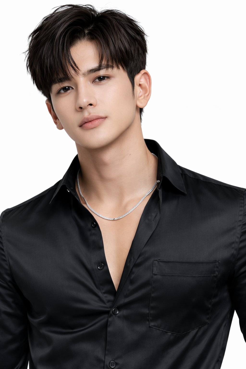 Attitude Start of Fashion Men’s Premium Black Satin Slim Fit Shirt – Full Sleeve Party Wear