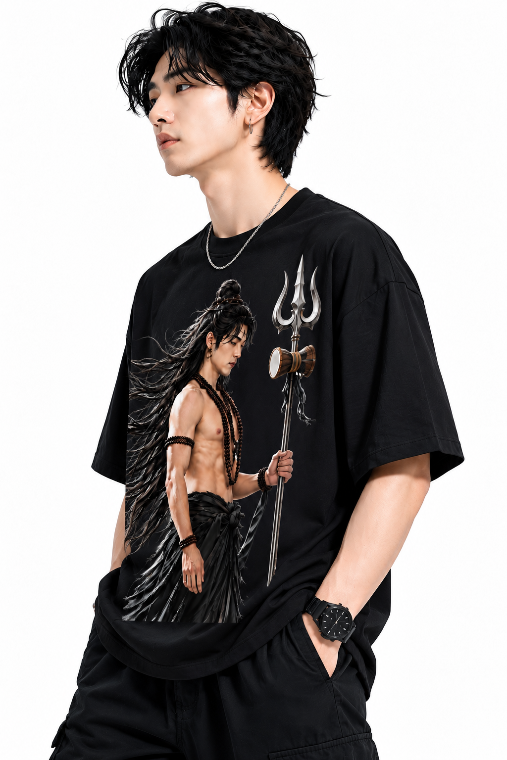 Attitude T-Shirts for Men | Mahadev Printed t shirt | Oversized 100% Pure Cotton T Shirt