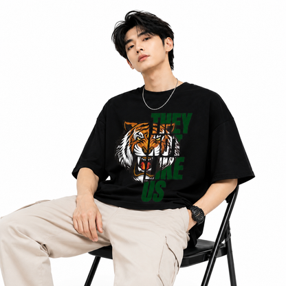 Attitude T-Shirts for Men | Oversized Printed T-Shirt | Wild Life | 100% Cotton T Shirt