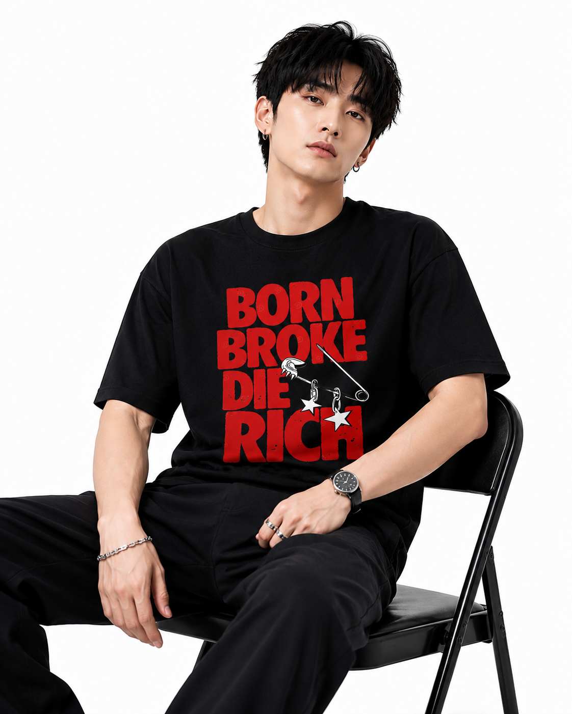 Attitude tshirt for men Printed Oversized Tee | Baggy T Shirt