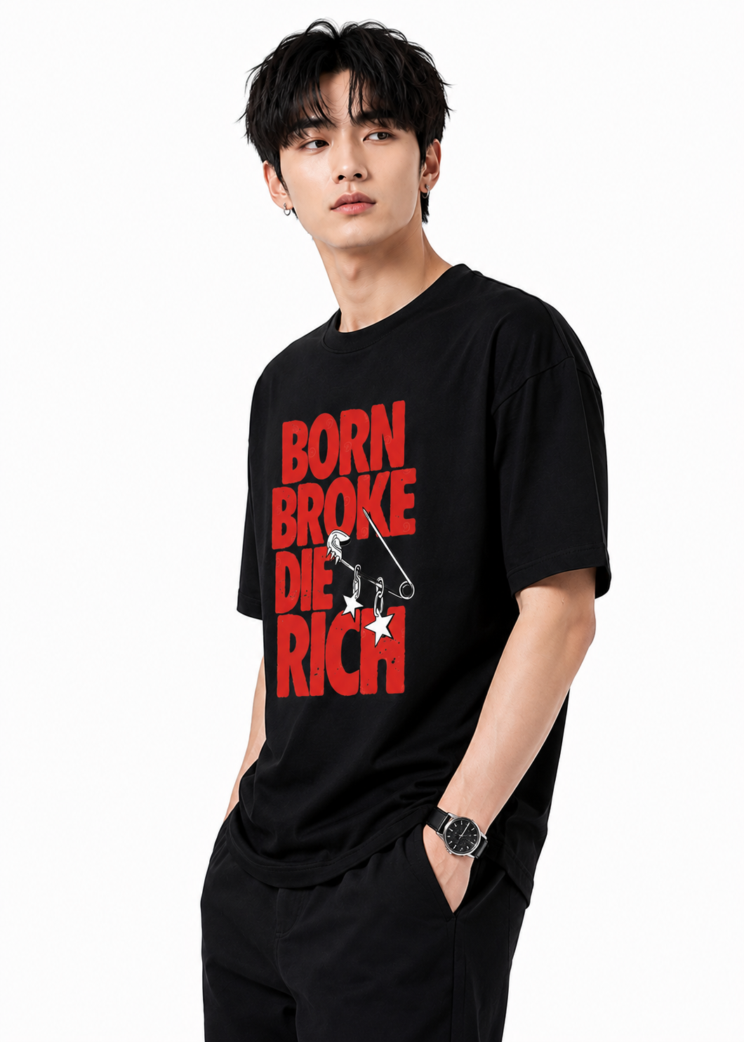 Attitude tshirt for men Printed Oversized Tee | Baggy T Shirt