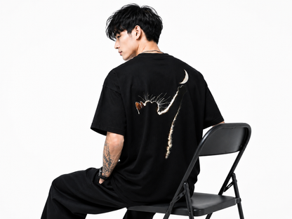 Attitude Oversized Anime Graphic T-Shirt for Men | Mens LoosE Fit Back Printed Oversized Tshirt