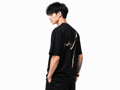Attitude Oversized Anime Graphic T-Shirt for Men | Mens LoosE Fit Back Printed Oversized Tshirt