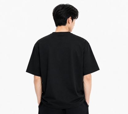 Attitude Men Typography Printed Round Neck Pure Cotton Oversized T-shirt