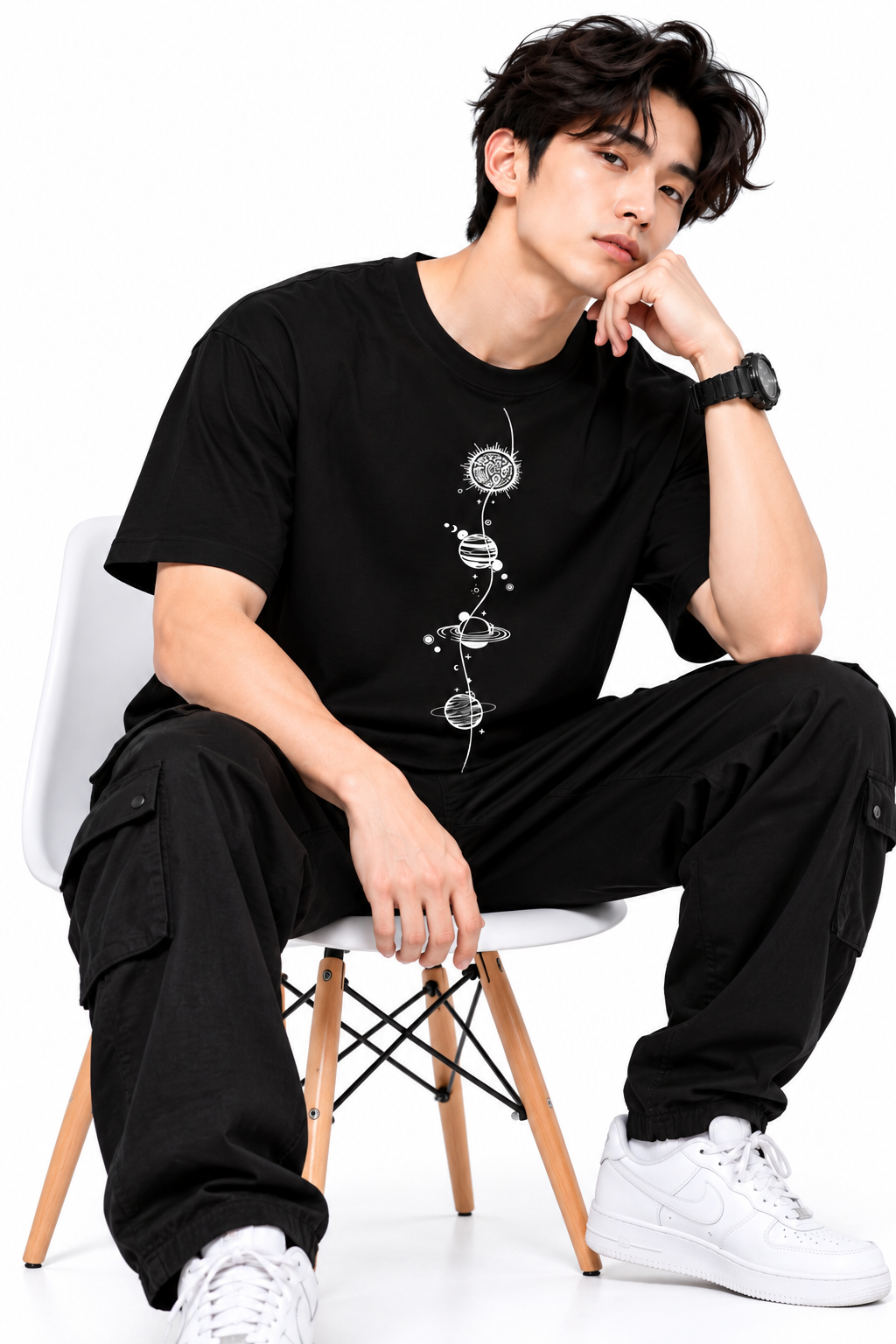 Attitude T-Shirts for Men | Round Neck Printed Oversized Cotton Tshirt