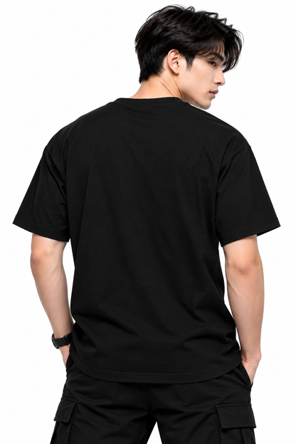 Attitude T-Shirts for Men | Round Neck Printed Oversized Cotton Tshirt