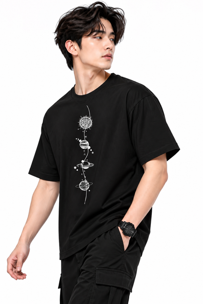 Attitude T-Shirts for Men | Round Neck Printed Oversized Cotton Tshirt