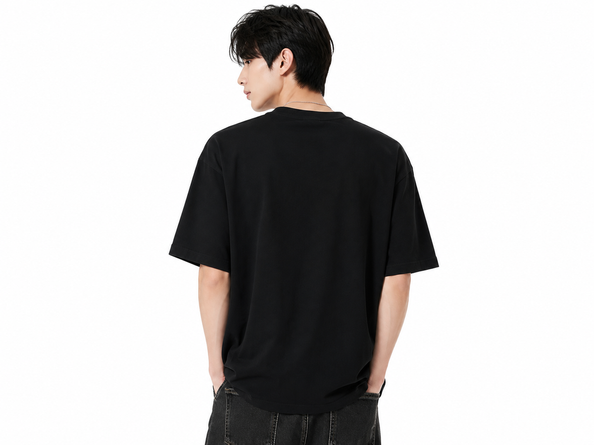 Attitude Men Typography Printed Round Neck Pure Cotton Oversized T-shirt