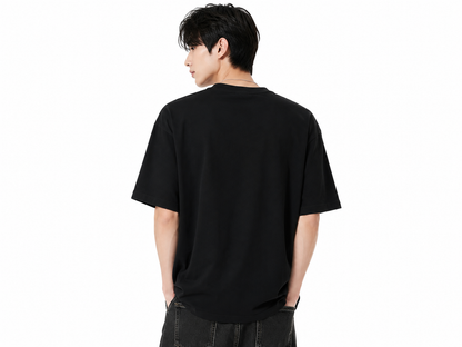 Attitude Men Typography Printed Round Neck Pure Cotton Oversized T-shirt