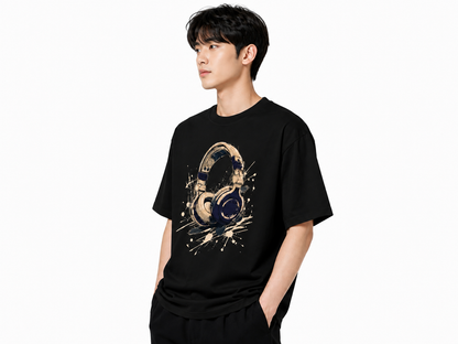 Attitude Men Typography Printed Oversized T-Shirt - Men