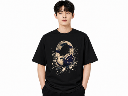 Attitude Men Typography Printed Oversized T-Shirt - Men