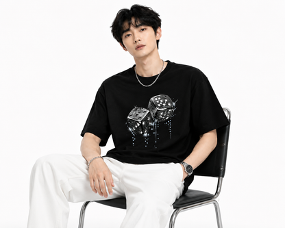 Attitude Men Casual Printed Oversized T-Shirt