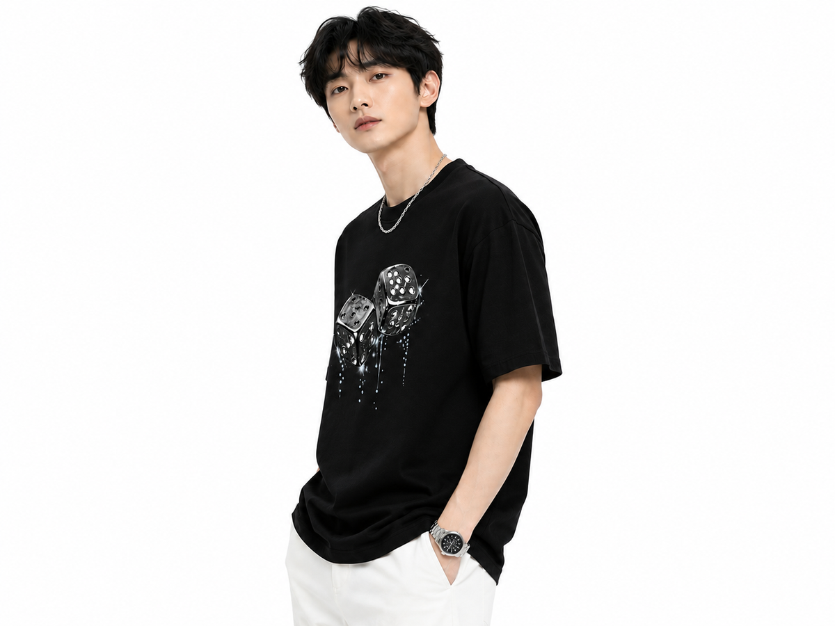 Attitude Men Casual Printed Oversized T-Shirt