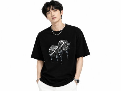 Attitude Men Casual Printed Oversized T-Shirt