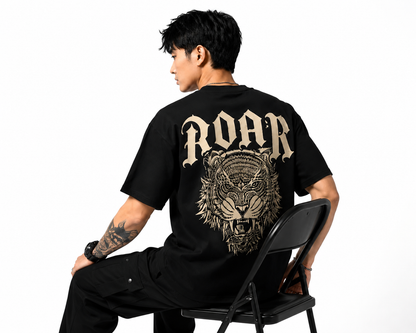 Attitude Men Printed Oversized Fit Cotton T- Shirt