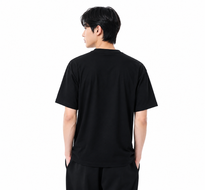 Attitude Men Bird Fly Printed Oversized Fit Cotton T- Shirt