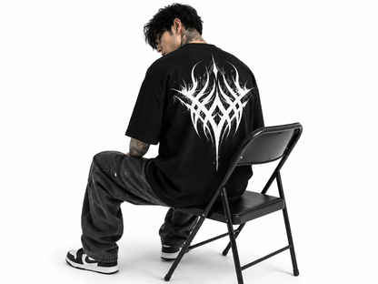 Attitude Men oversized anime gym Printed Crew Neck Oversized Fit Cotton T- Shirt