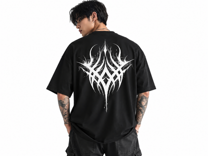 Attitude Men oversized anime gym Printed Crew Neck Oversized Fit Cotton T- Shirt