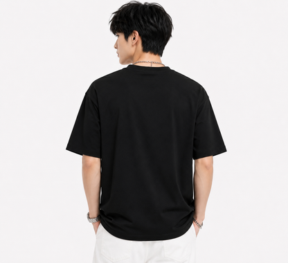 Attitude Men Tiger Warrior Oversized Black Tee | Anime T Shirt | Baggy T Shirt