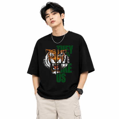 Attitude T-Shirts for Men | Oversized Printed T-Shirt | Wild Life | 100% Cotton T Shirt