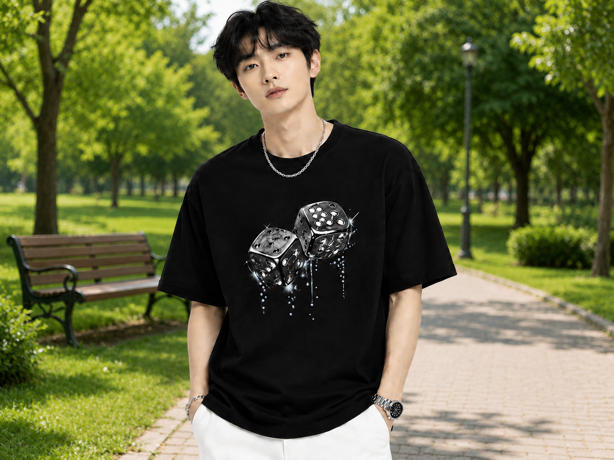 Attitude Men Casual Printed Oversized T-Shirt