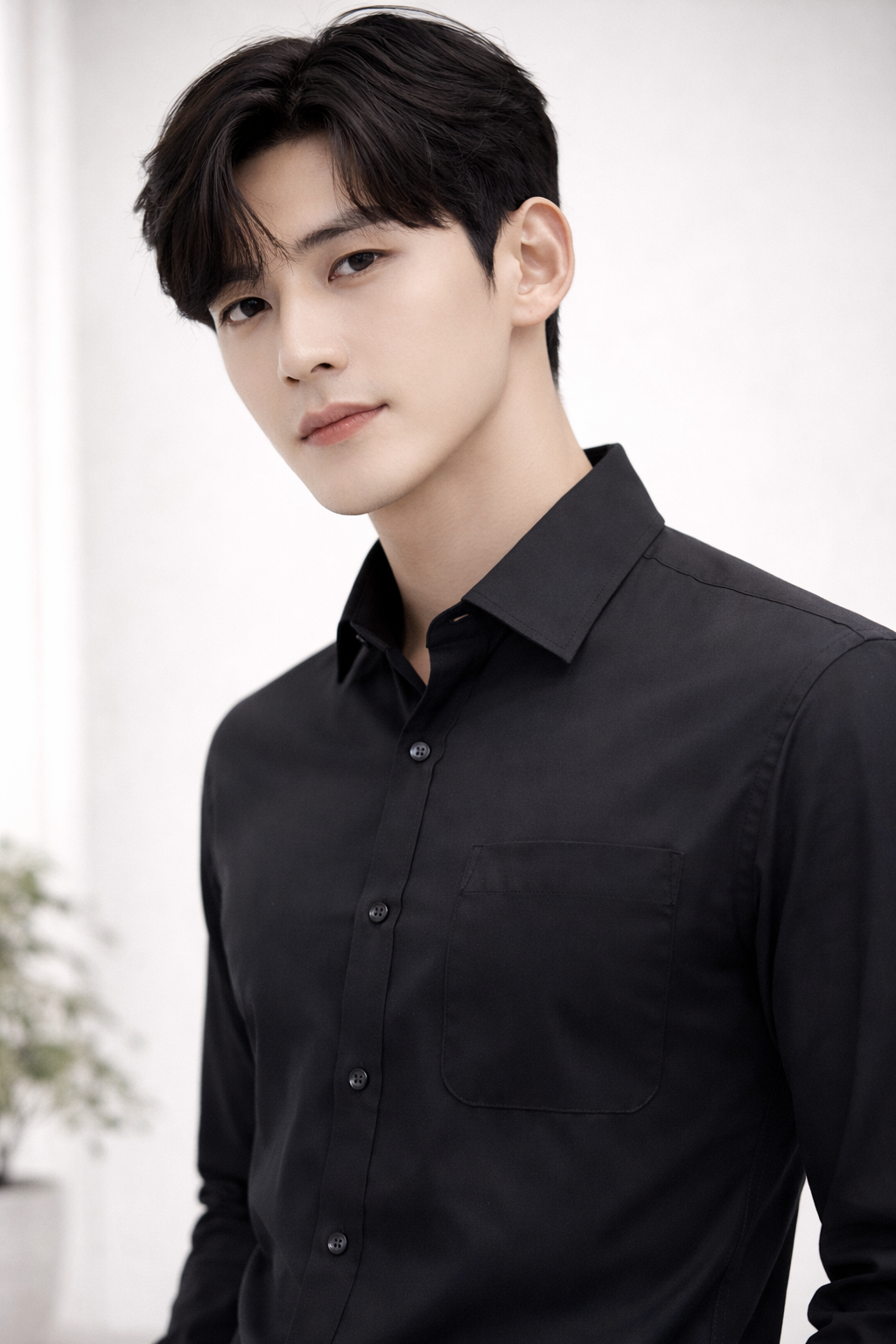 Attitude Start of Fashion Men’s Classic Black Slim Fit Formal Shirt – Premium Cotton, Full Sleeves