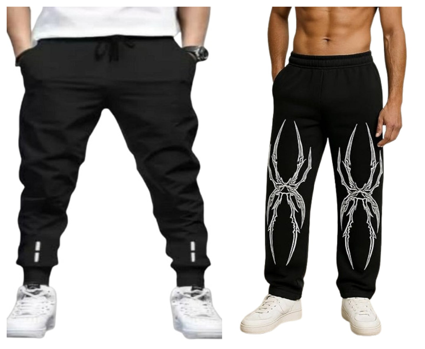 Attitude Combo Men's Regular Fit Printed Lower– Cotton Blend Joggers with Elastic Waistband & Pockets |