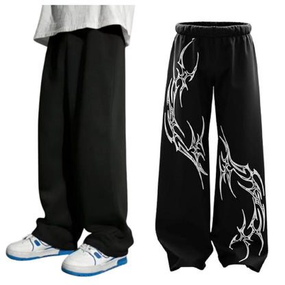 Attitude Combo Men's Regular Fit Printed Lower– Cotton Blend Joggers with Elastic Waistband & Pockets |