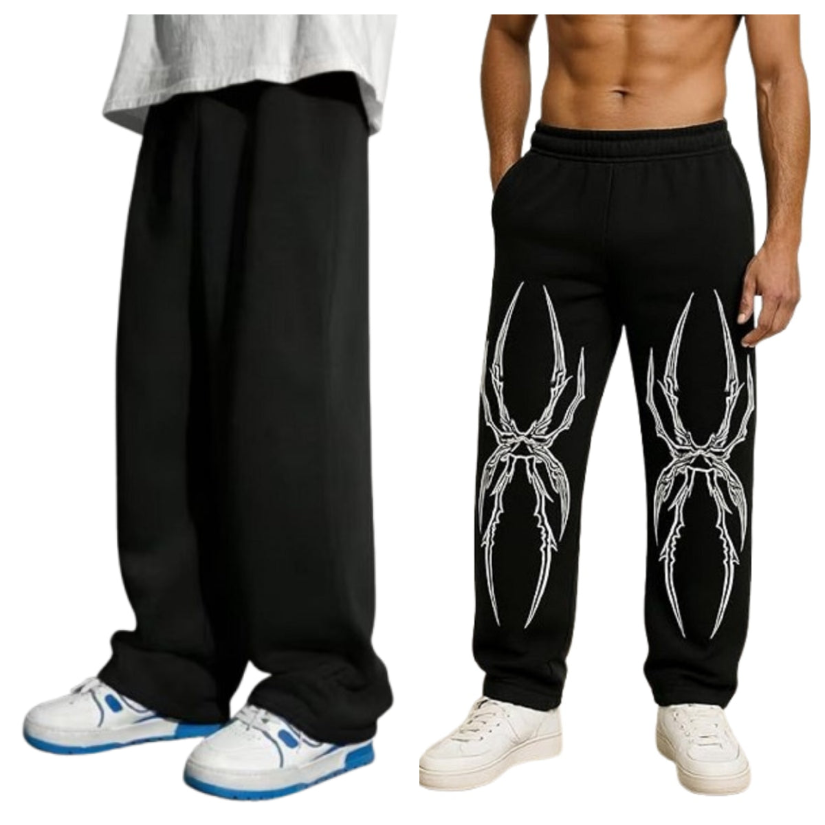 Attitude Combo Men's Regular Fit Printed Lower– Cotton Blend Joggers with Elastic Waistband & Pockets |