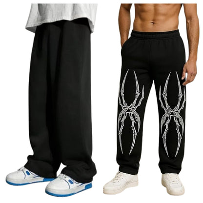 Attitude Combo Men's Regular Fit Printed Lower– Cotton Blend Joggers with Elastic Waistband & Pockets |