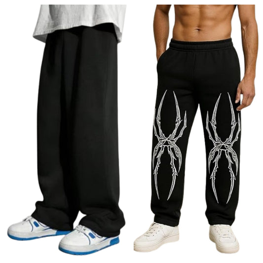 Attitude Combo Men's Regular Fit Printed Lower– Cotton Blend Joggers with Elastic Waistband & Pockets |