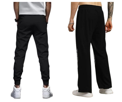 Attitude Combo Men's Regular Fit Printed Lower– Cotton Blend Joggers with Elastic Waistband & Pockets |
