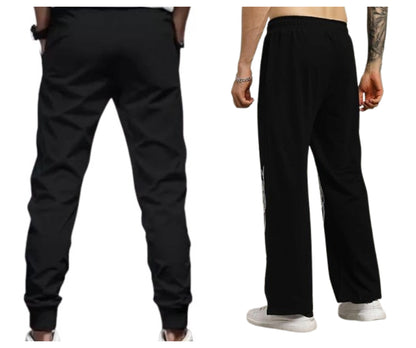 Attitude Combo Men's Regular Fit Printed Lower– Cotton Blend Joggers with Elastic Waistband & Pockets |